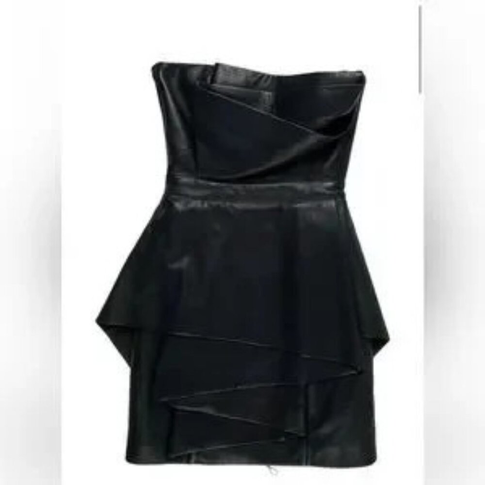 BALMAIN LAMB LEATHER MINI DRESS!! - Picture 2 of 5